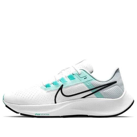 Size 11 - Womans Nike Air Zoom Pegasus 38 White Aurora Green Grey Running Shoes - White