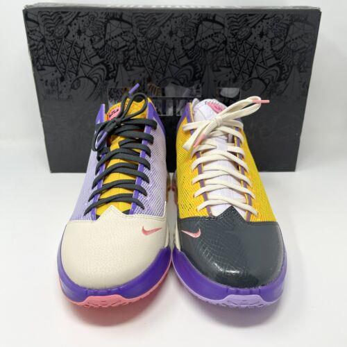 Nike Lebron 19 Low Mismatch Basketball Shoes Lilac Grey Men s 11 DO9829 ...