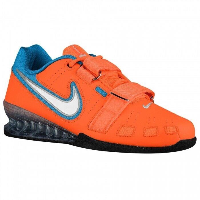 Nike shoes Romaleos - Total Orange/White/Blue Lagoon 1