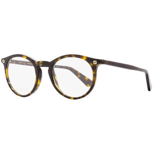 Gucci Oval Eyeglasses GG0121O 002 Havana 49mm 0121