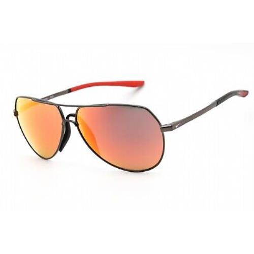 Nike Outrider 20 CW1300 901 Sunglasses Gunmetal Black Frame Red Lenses 62mm