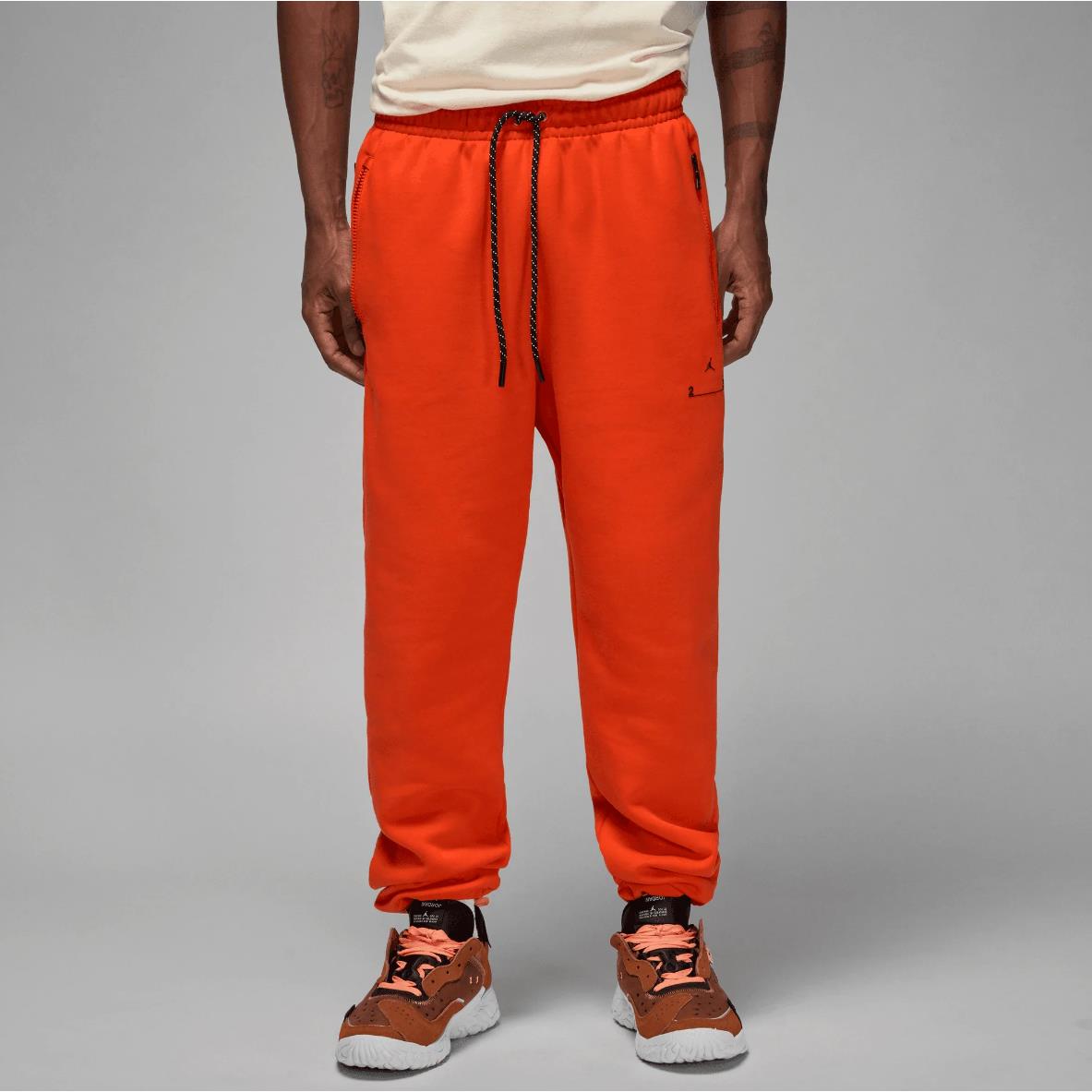 Air Jordan 23 Engineered Fleece Pants Joggers Size L Orange DQ8088-891