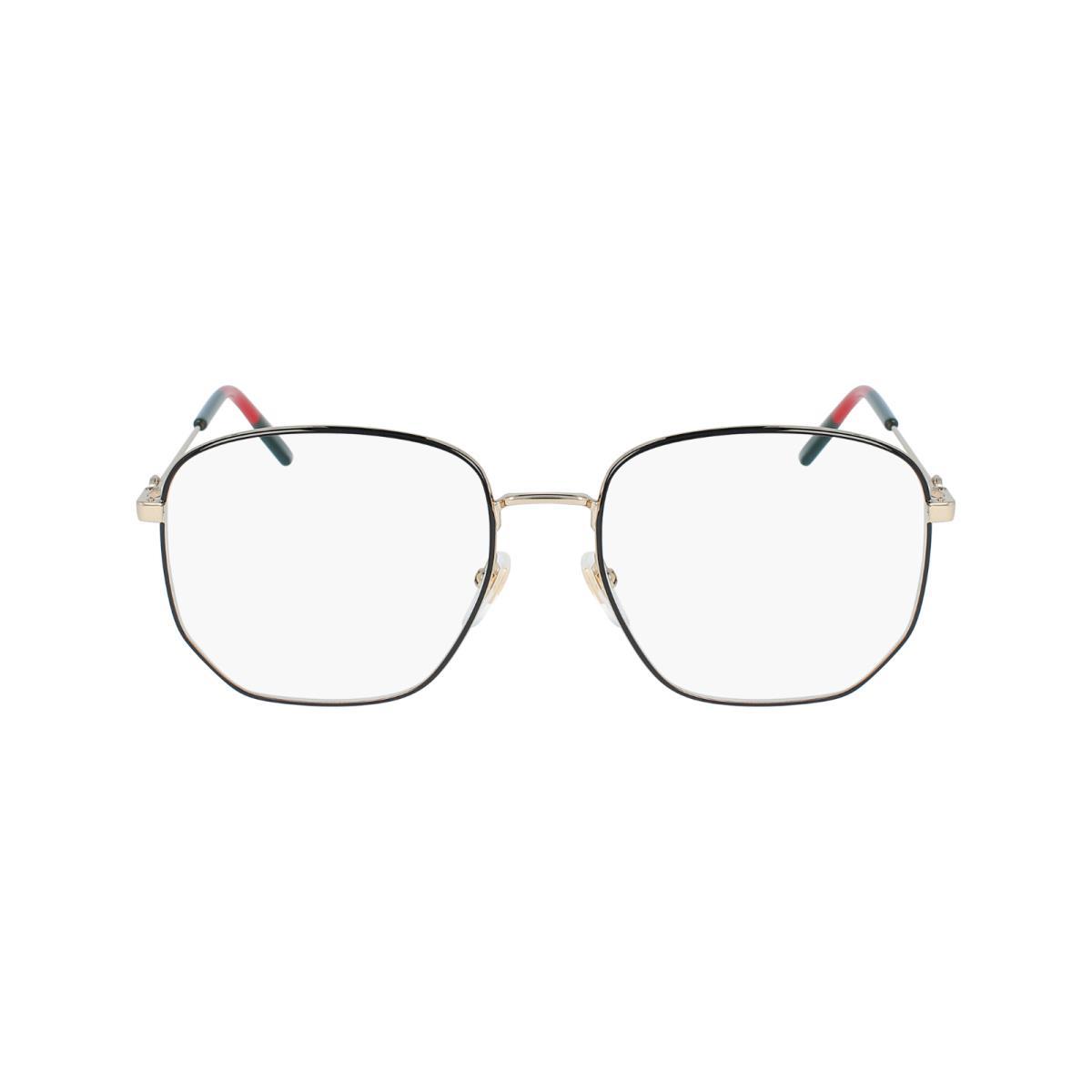 Gucci Eyeglass Frames GG 0396/O 001 Black/gold For Women Size 56