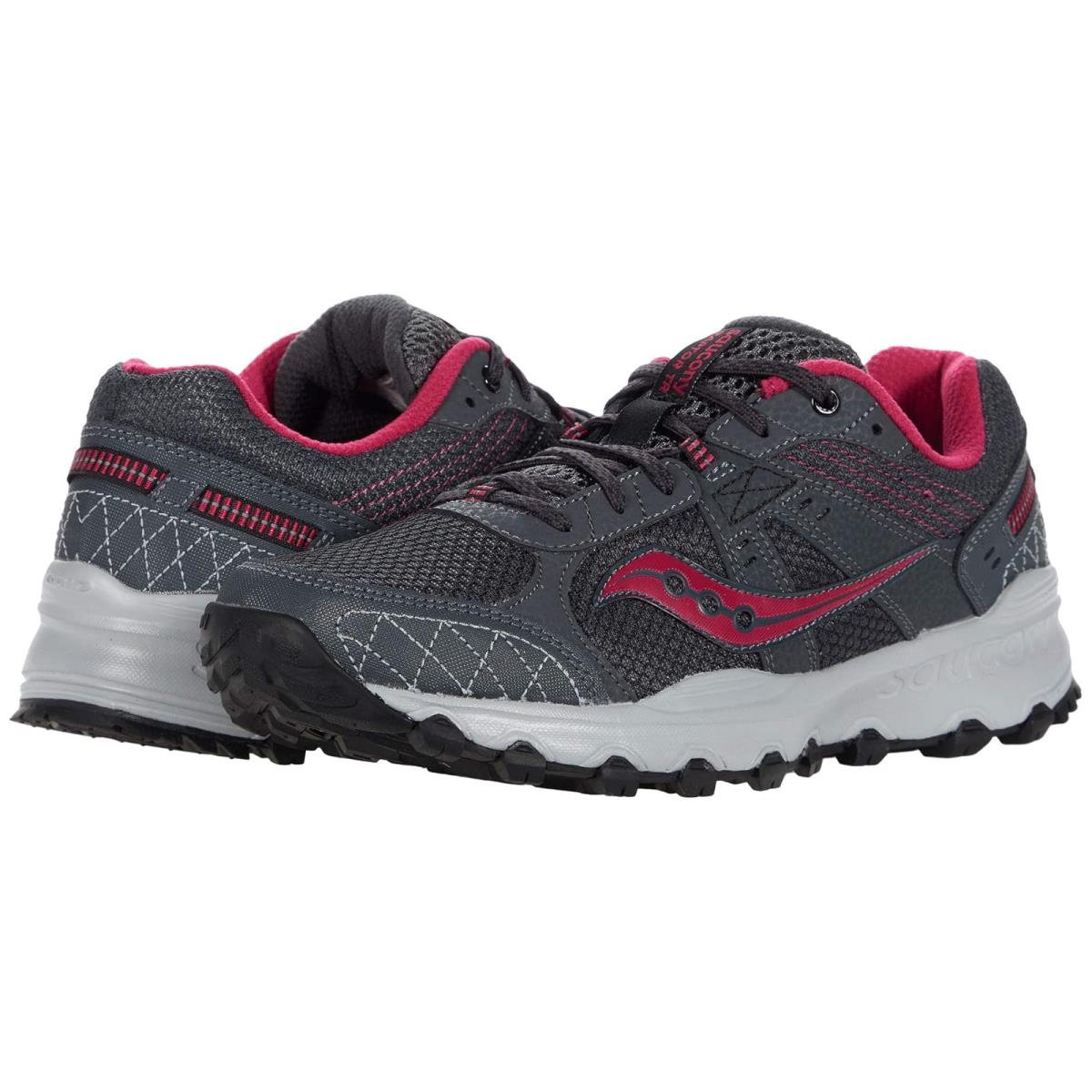 Woman`s Sneakers Athletic Shoes Saucony Grid Raptor TR 2 Charcoal/Pink