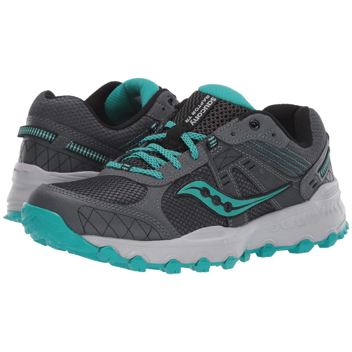 Woman`s Sneakers Athletic Shoes Saucony Grid Raptor TR 2 Charcoal/Teal