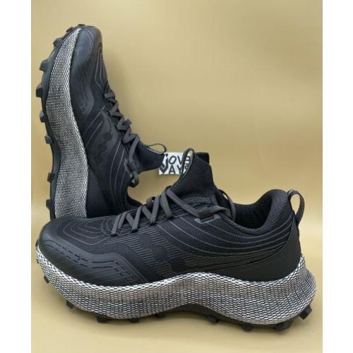 Size 8.5 Saucony Endorphin Trail Mens Trekking Shoes S20647-10 Medium Blk/gravel