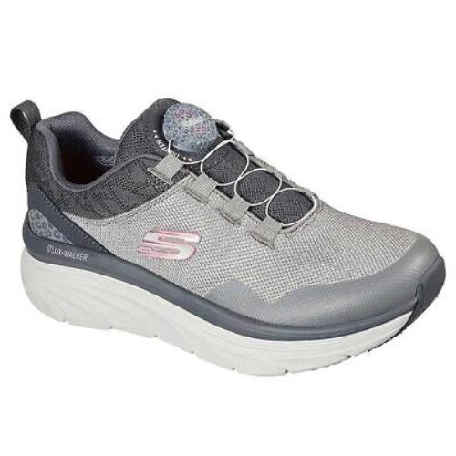 Skechers Womens D`lux Walker Player Athletic Shoes 20`` X 34`` Color Charcoa - CHARCOAL