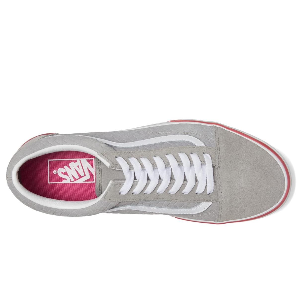 Unisex Sneakers Athletic Shoes Vans Old Skool Stacked - Suede Emboss Grey/Pink