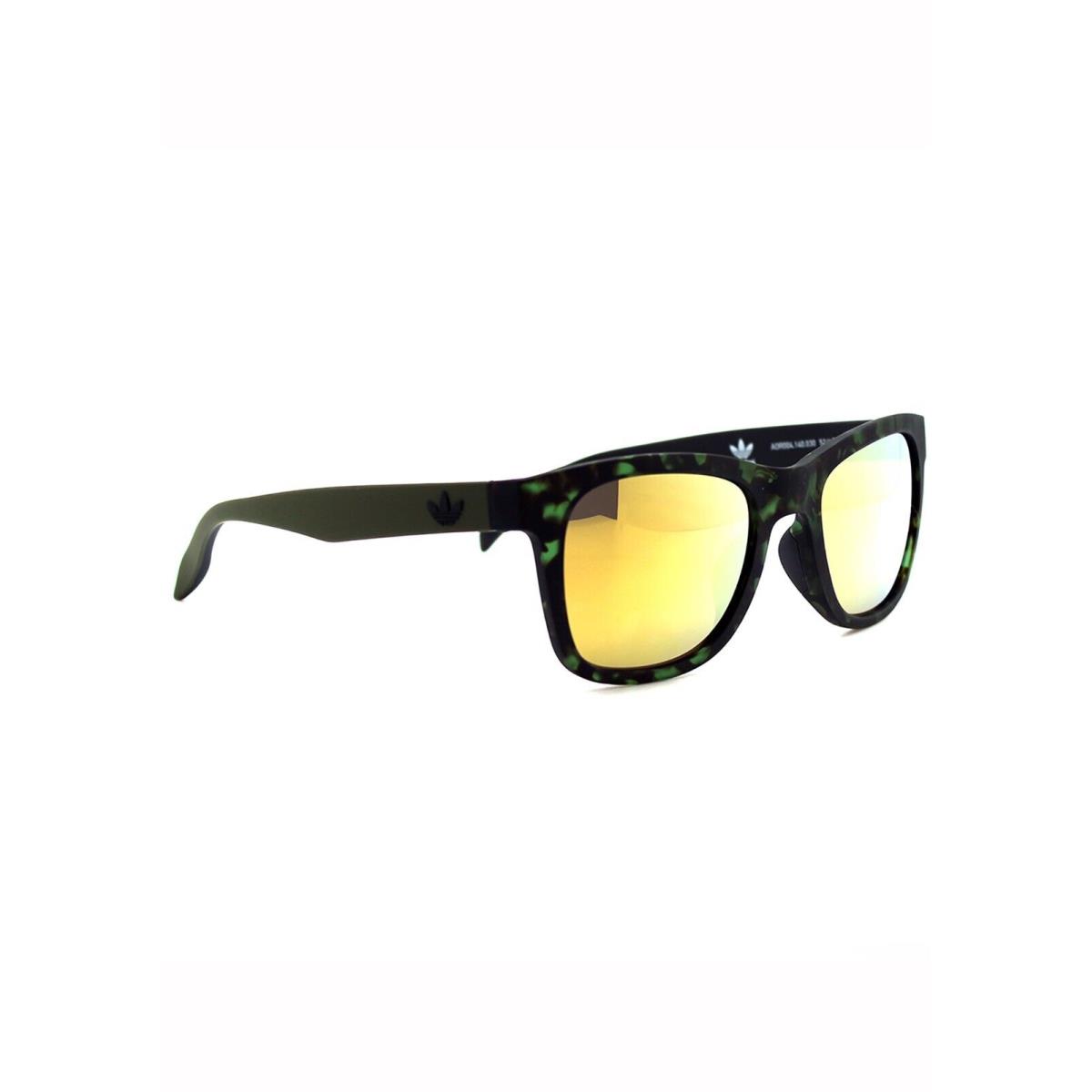 Adidas Square Mirror 2.0 Sunglasses in Green Tortoise/gold Cute