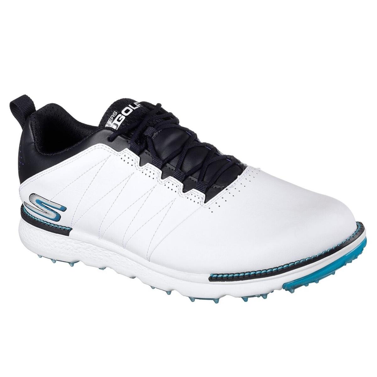 Skechers Men`s Go Golf Shoes Waterproof 54523 Wnv Navy Blue White Size 13