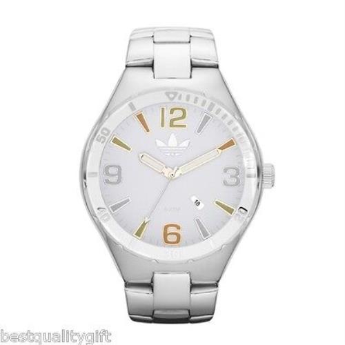 Adidas Silver Tone Stainless Steel White Dial Multi Color+date WATCH-ADH2690