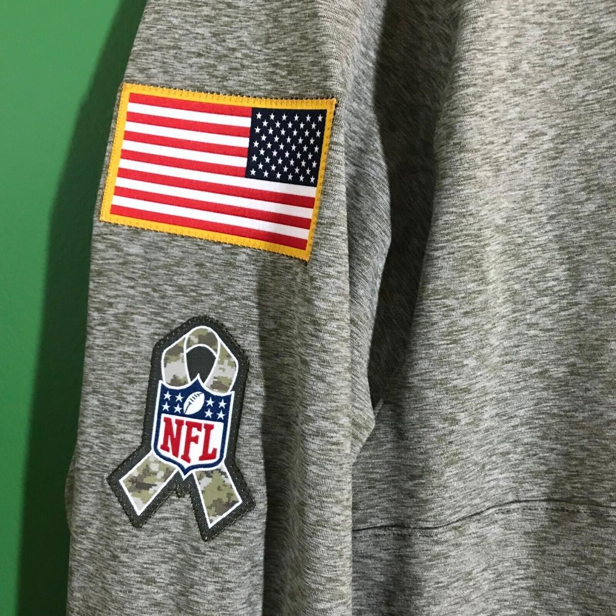 Men`s Nike 2022 Philadelphia Eagles Salute to Service Shield 1/4 Zip Top XL, - Nike clothing - Olive