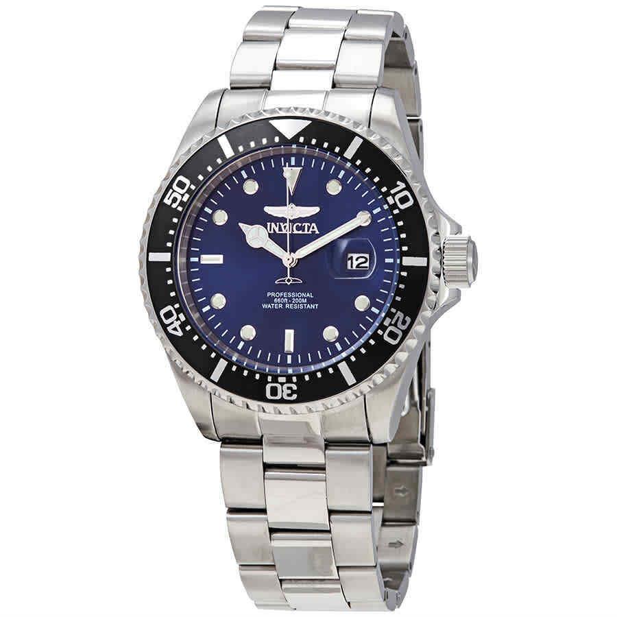 Invicta Pro Diver Quartz Blue Dial Stainless Steel Men`s Watch 22054