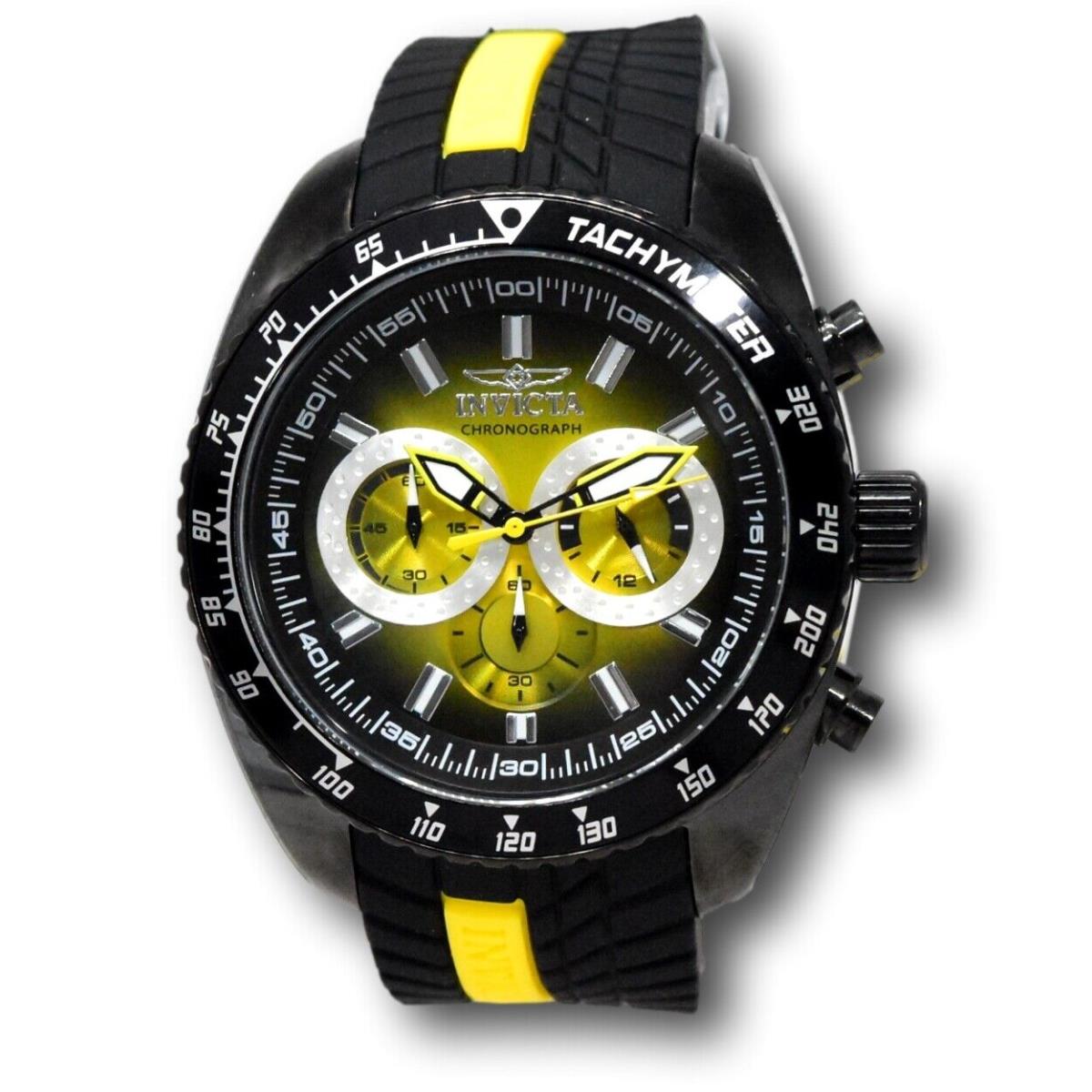 Invicta S1 Rally Race Team Men`s 48mm Brake Rotor Yellow Chronograph Watch 36306
