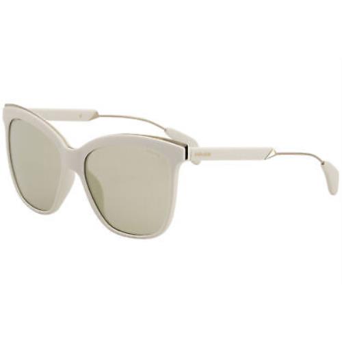 Police Women`s Affair-2 SPL621 SPL/621 3GFG White Fashion Square Sunglasses 56mm