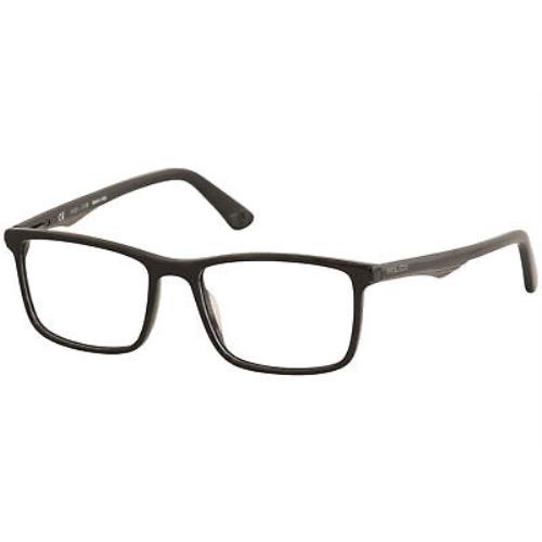 Police Men`s Eyeglasses Blackbird-5 VPL467 VPL/467 0700 Black Optical Frame 53mm - Frame: Black
