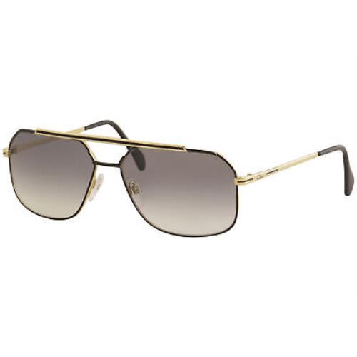 Cazal Men`s 9081 001 Black/gold Retro Pilot Sunglasses 62mm