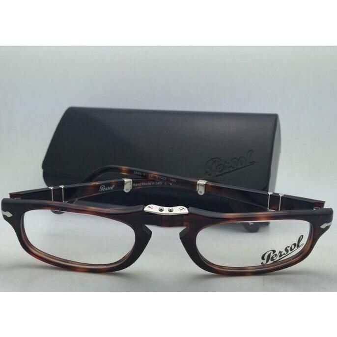 Folding Persol Rx-able Eyeglasses 2886-V 24 51-22 Havana Tortoise Frames W/case