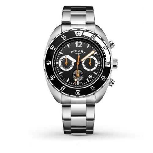 Rotary Men`s Chronograph Watch All Stainless Steel GB00499/04