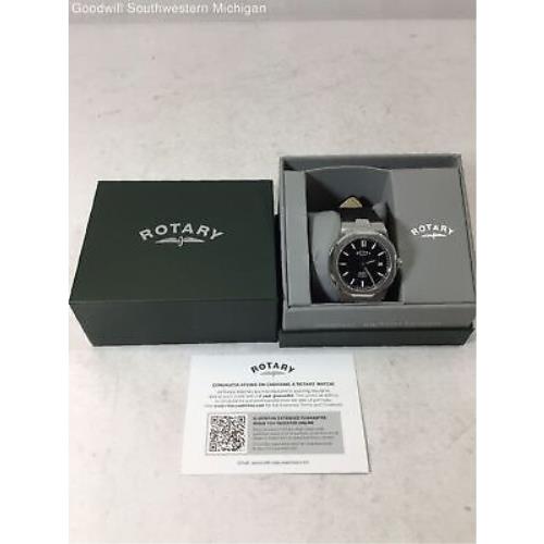 Rotary Men`s Regent Automatic Watch Black/stainless Steel GS05410/04