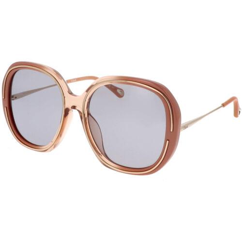 Chloé Chloe Women`s Sunglasses Asian Fit Shiny Nude Pink Frame CH0078SA-30011531002