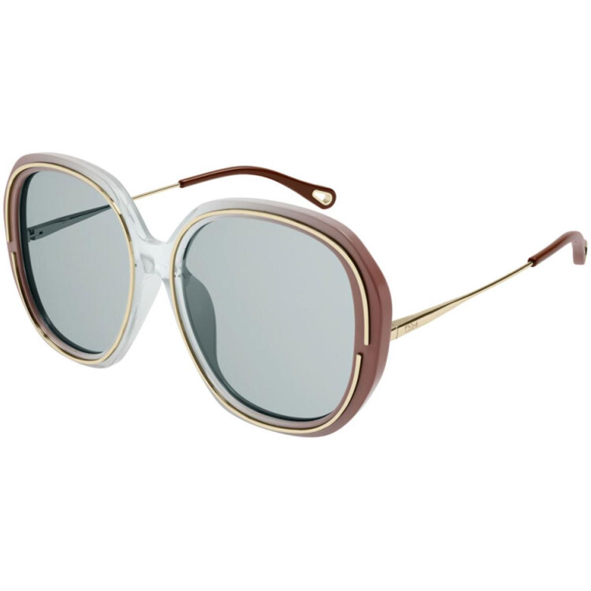 Chloe Women`s Sunglasses Shiny Rust Brown Plastic Frame CH0078SA-30011531003