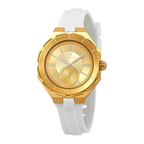 Technomarine Women`s TM-118005 Quartz 3 Hand Gold Dial Watch