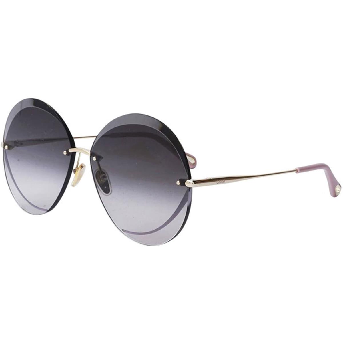 Chloe Women`s Sunglasses Shiny Gold Frame Grey Gradient Lens CH0063S-30011429001