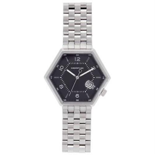 Morphic M96 Series Bracelet Watch W/date - Black/silver