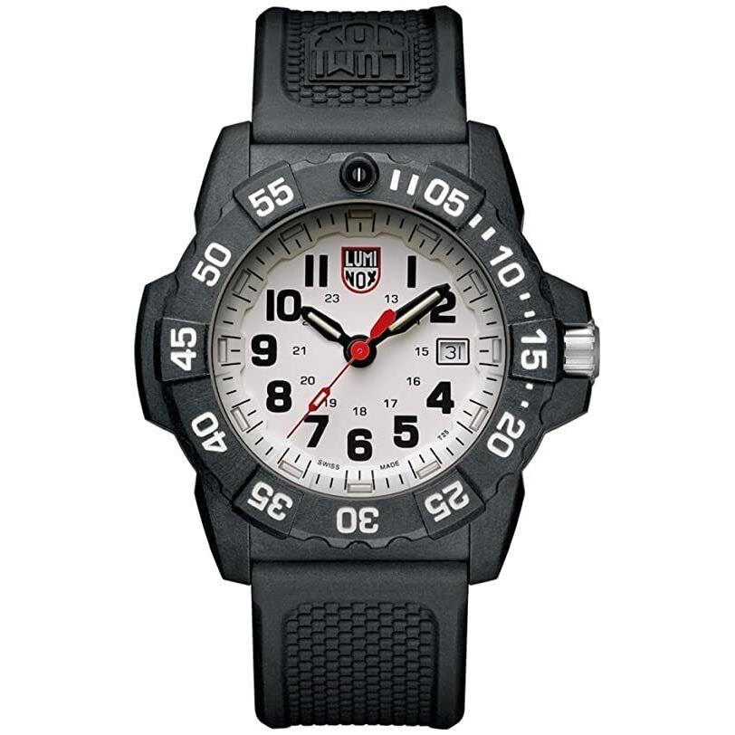 Luminox White Dial Black Carbonox Swiss Quartz 3507