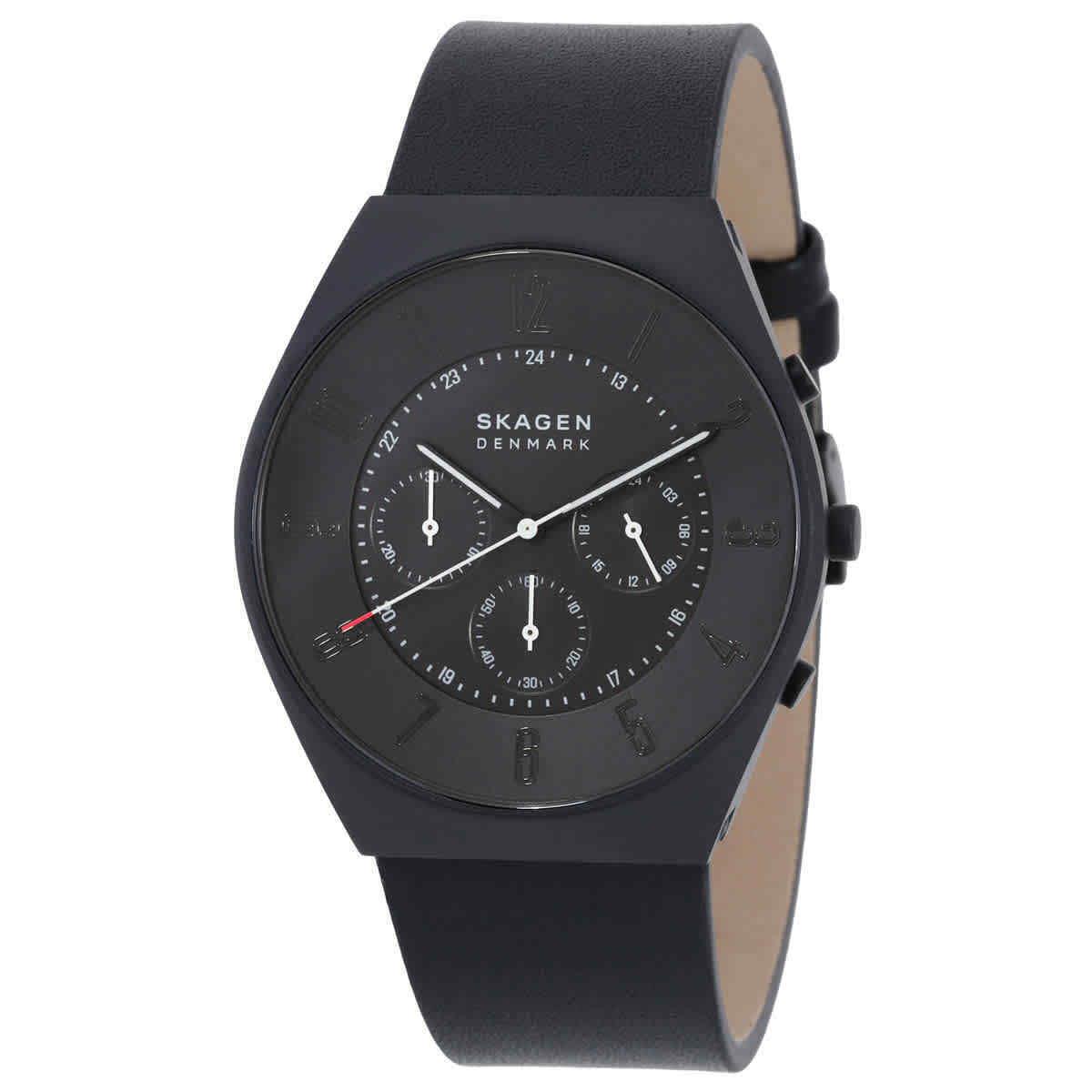 Skagen Grenen Chronograph Quartz Black Dial Men`s Watch SKW6843