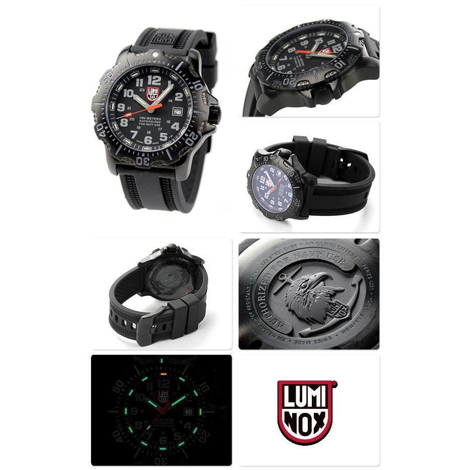 Luminox Mens Sea Steel 4200 Series - Black Case Rubber Strap - 45mm Anu