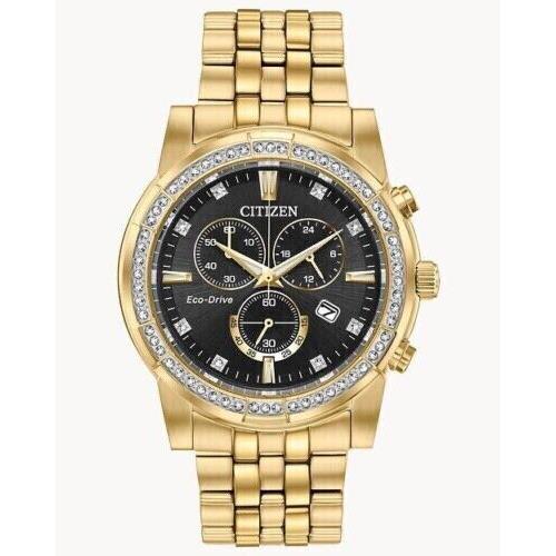 Citizen AT2452-52E Corso Chronograph Swarovski Crystal Gold-tone Mens Watch