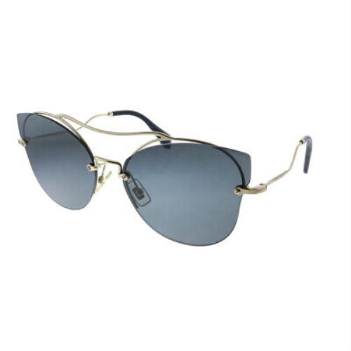 Miu Miu Core Collection MU 52SS ZVN1A1 Pale Gold Metal Sunglasses Grey