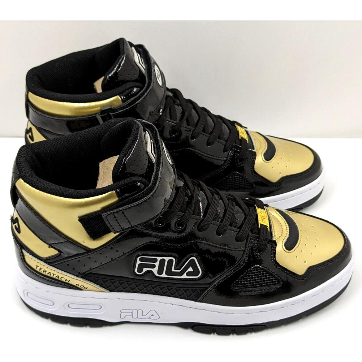 Fila black best sale and gold shoes