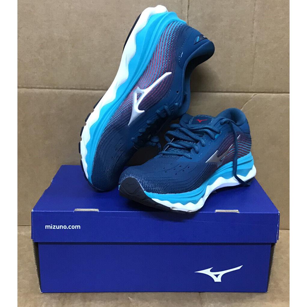 Mizuno Women`s Wave Sky 5 Legion Blue/silver Running Shoes LG73