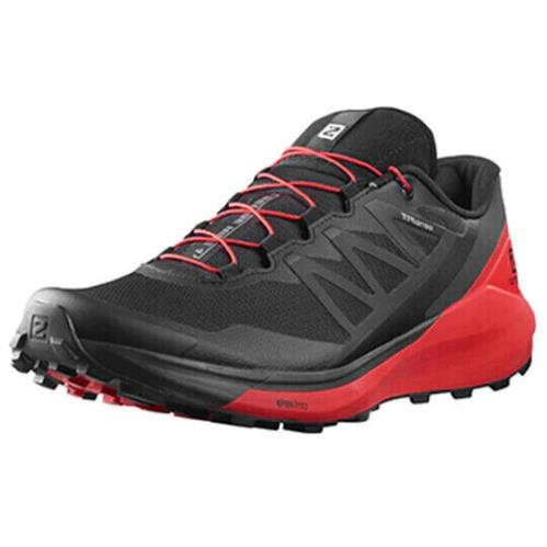 Salomon Sense Ride 4 Trail Running Shoes - Mens Size 13 - Black