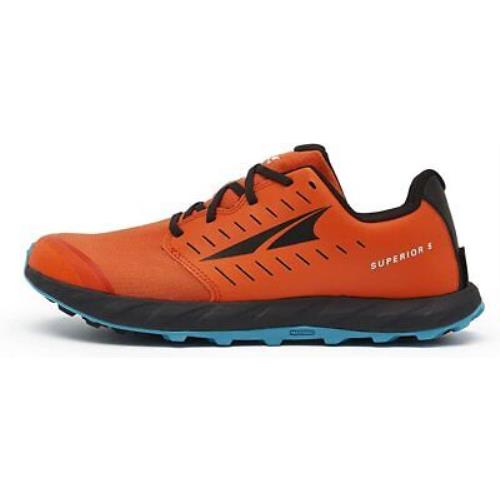 Altra Superior 5 Mens Trail Running Shoes - Orange/black - 12.5