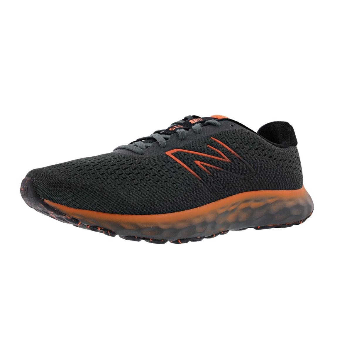 New Balance Men`s 520 v8 4E Wide Width Lightweight Running Shoes BLACK / HOT MARIGOLD