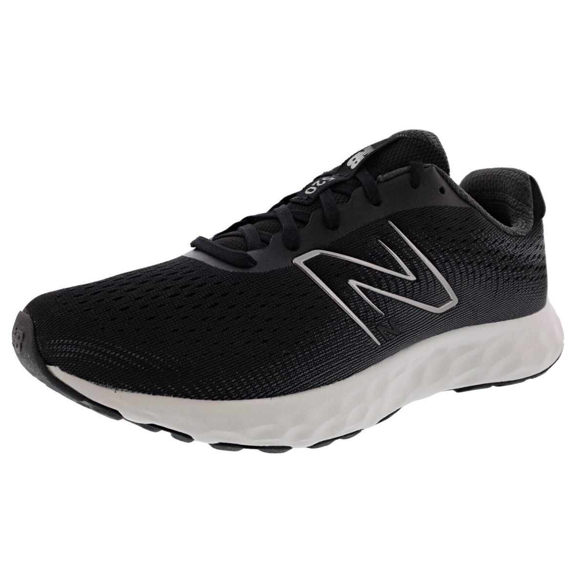 New Balance Men`s 520 v8 4E Wide Width Lightweight Running Shoes BLACK / WHITE