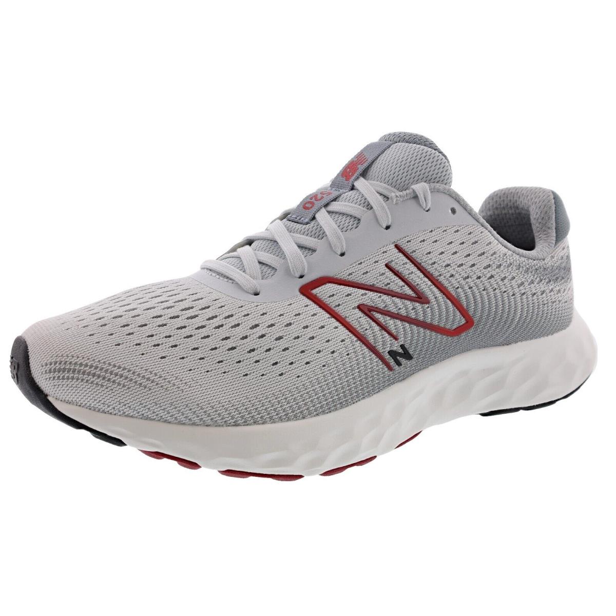 New Balance Men`s 520 v8 4E Wide Width Lightweight Running Shoes GREY / RED