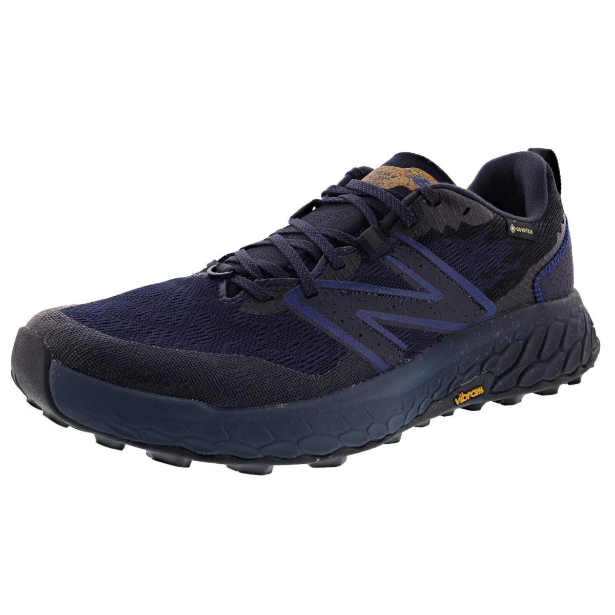 New Balance Men S Fresh Foam X Hierro V7 Gtx 2E Width Trail Running Shoes ECLIPSE / BLUE GROOVE / NATURAL INDIGO