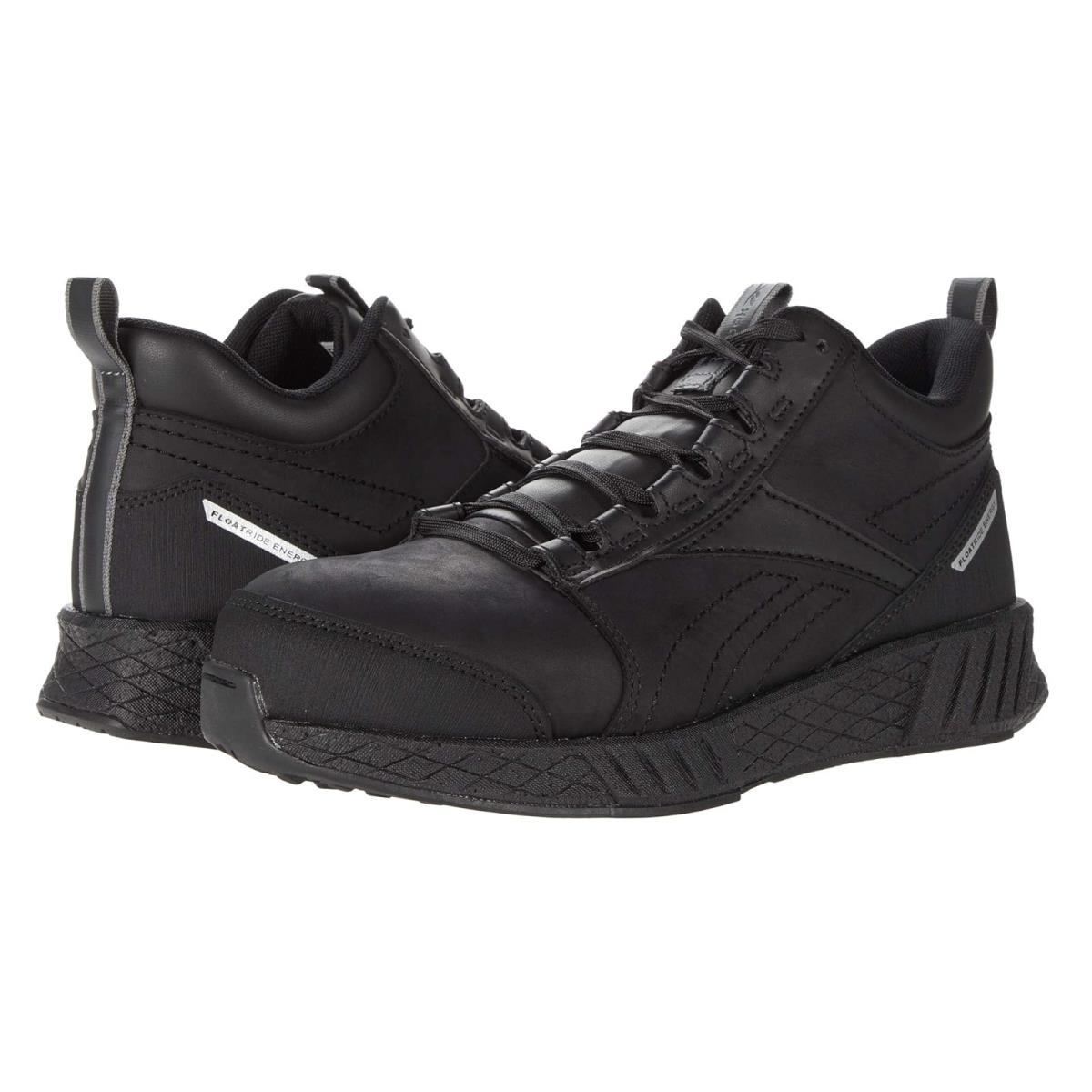 Man`s Shoes Reebok Work Fusion Formidable Work Mid Cut Composite Toe EH Black/Black