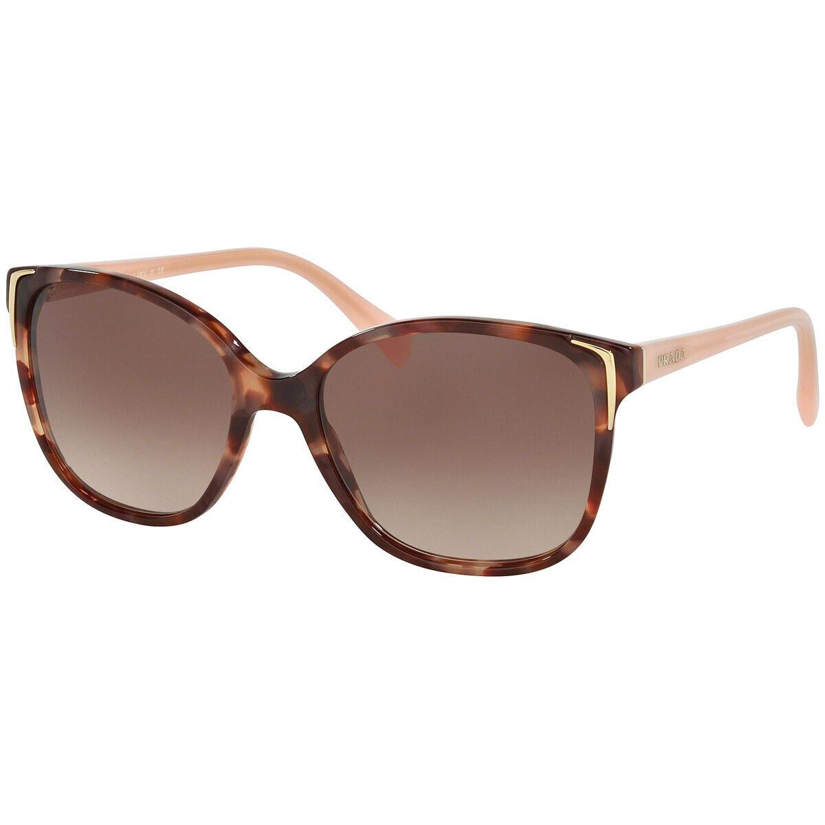 Prada Sunglasses PR 01OS-UE00A6 Brown/pink W/brown Lens 55mm