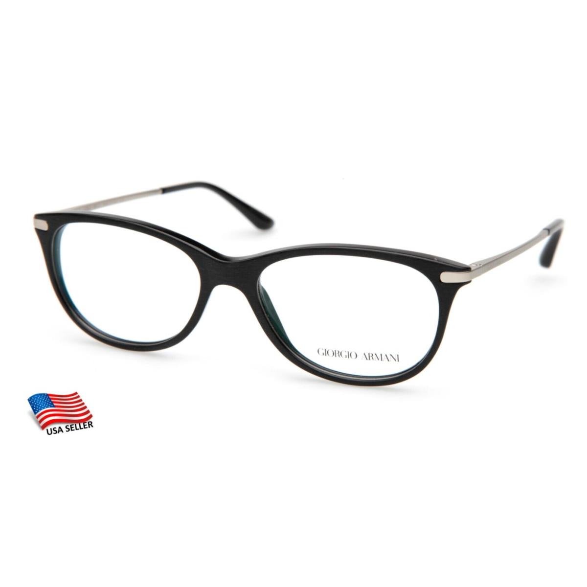 Giorgio Armani Eyeglasses AR 7015 5001 53-16 140 Matte Black Silver Frames