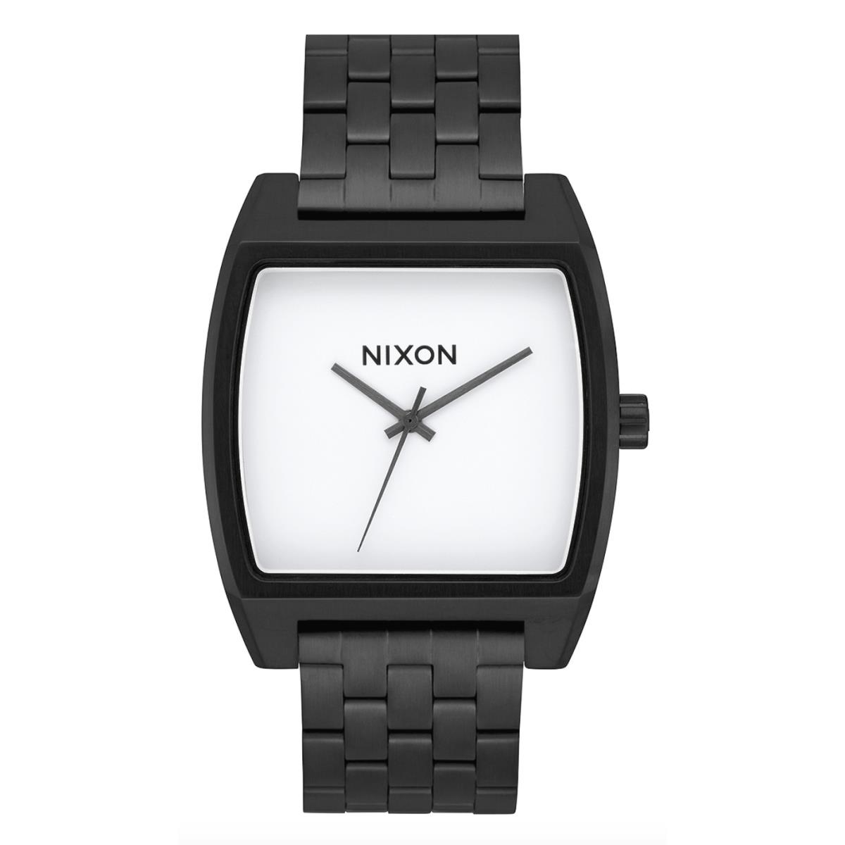 Nixon Time Tracker Black Watch with White Face 37mm A1245 005