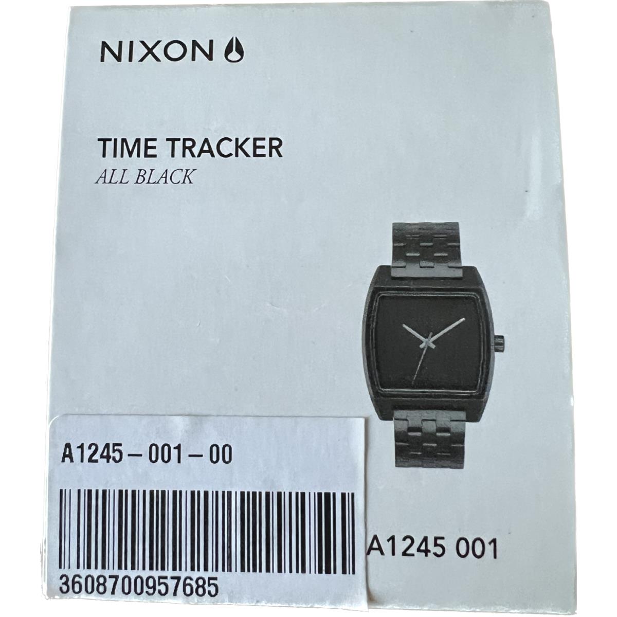 Nixon Time Tracker All Black Watch 37mm Water Resistant A1245 001