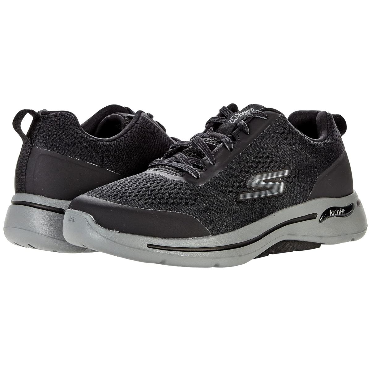 Man`s Shoes Skechers Performance Go Walk Arch Fit - Idyllic Black/Gray