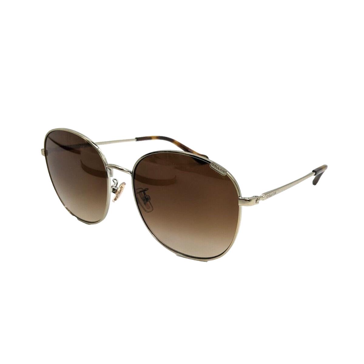 Coach Women`s Sunglasses Full Rim Shiny Lt Gold/brown Gradient HC7134 C7996