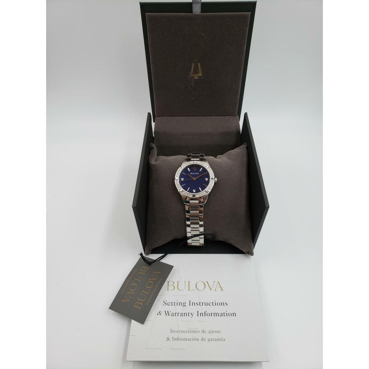 Bulova watch  - Blue , Blue Dial, Silver Band 2